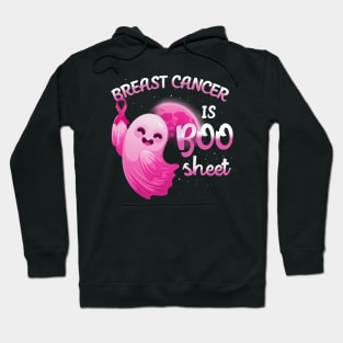 Halloween Breast Cancer Is Boo Sheet Ghost Pink Ribbon Hoodie